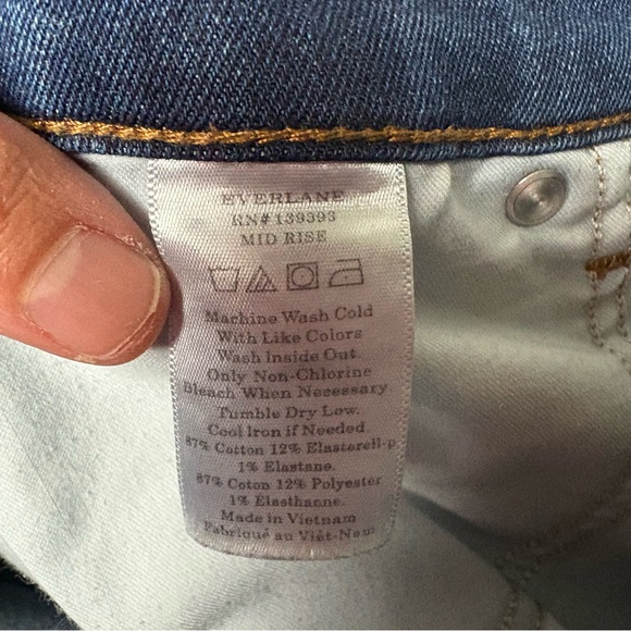 Everlane Women’s Skinny Mid-Rise Jeans Cotton Elastane Blend‎ Sz 29 - Picture 6 of 10